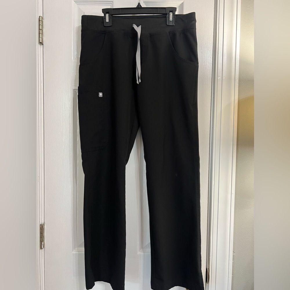 Figs Black Kade Scrub Pants- Small Petite